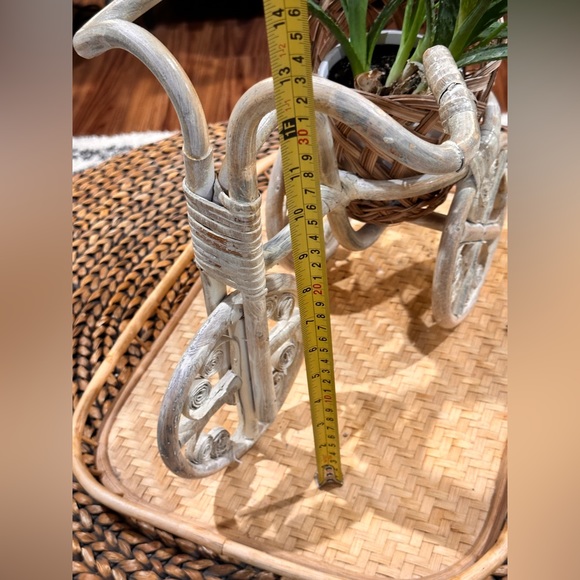 Boho Rattan Tricycle Planter - Picture 9 of 14